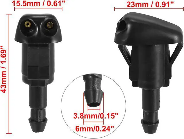 Alt view image 3 of 6 - 4pcs Car Front Windshield Washer Nozzles for Toyota Camry 1997-2001 for Tacoma 2005-2010 for Toyota Corolla 1999-2008 for Echo MR2 for Celica 85381-AA010