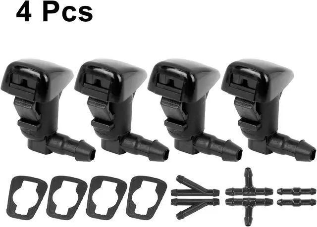 Alt view image 4 of 6 - 4pcs Car Front Windshield Wiper Washer Nozzle Spray Jet Replacement for Cadillac CTS 2009-2015 25815793