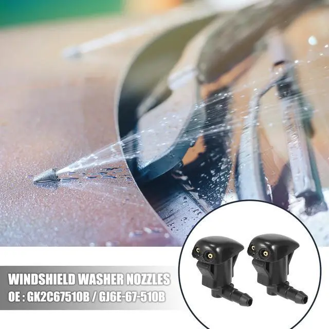 Alt view image 2 of 6 - 4pcs Car Front Windshield Washer Nozzles for Toyota Yaris XP10 1999-2005 for Toyota MR2 MK2 MK3 1989-2007 Replaces GK2C67510B