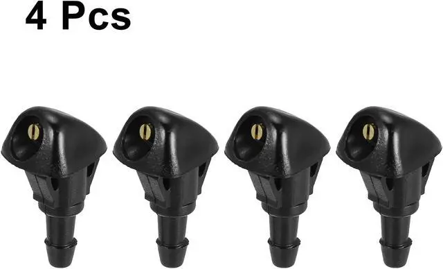 Alt view image 4 of 6 - 4pcs Black ABS Front Windshield Wiper Cleaning Jet Nozzles for Honda Civic CRV