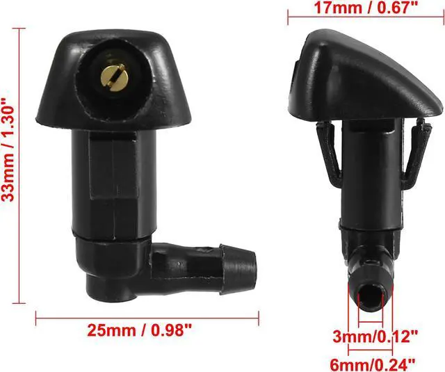 Alt view image 3 of 6 - 4pcs Car Front Windshield Wiper Washer Nozzle for Honda Civic 2006-2011 for Odyssey 2005-2010 for Accord 2003-2007 for Element 2003-2011 76810-SDA-A11