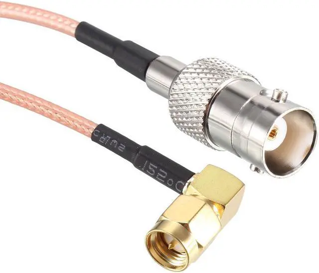 Alt view image 3 of 5 - SMA Male Right Angle to BNC Female RF Coaxial Cable RG316 Coax Cable 0.5 ft