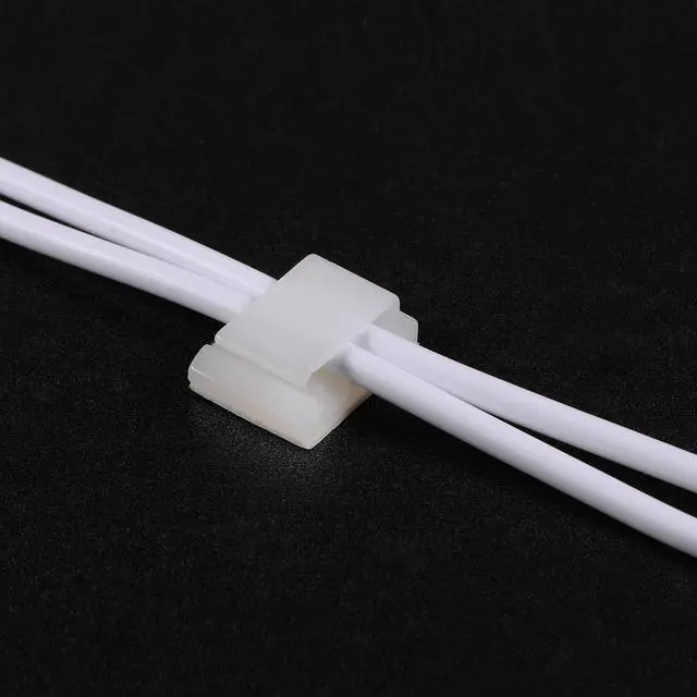 Alt view image 3 of 5 - Adhesive Cable Wire Clips Cable Organizer Holder for Car Office Home 12.5x9.5x6mm White 60pcs