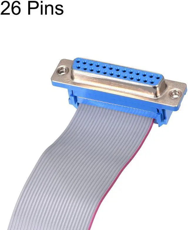 Alt view image 2 of 5 - IDC Wire Flat Ribbon Cable DB25 Female to FC-26 Female Connector 2.54mm Pitch 20cm Length , 2pcs