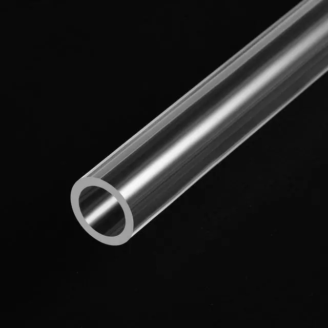 Alt view image 3 of 5 - 2pcs Clear Rigid Acrylic Pipe 11mm(7/16") ID x 15mm OD x 0.5m(20") Round Tube Tubing