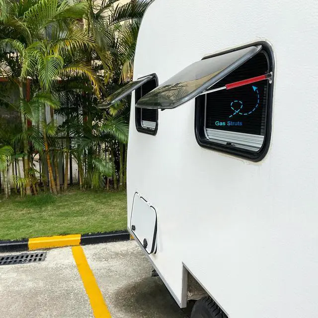 Alt view image 6 of 7 - 13 Inch 294N/66Lbs Gas Struts Shocks Lift Supports Lid Stay Red Car RV Cabinet Camper Window Lift Support