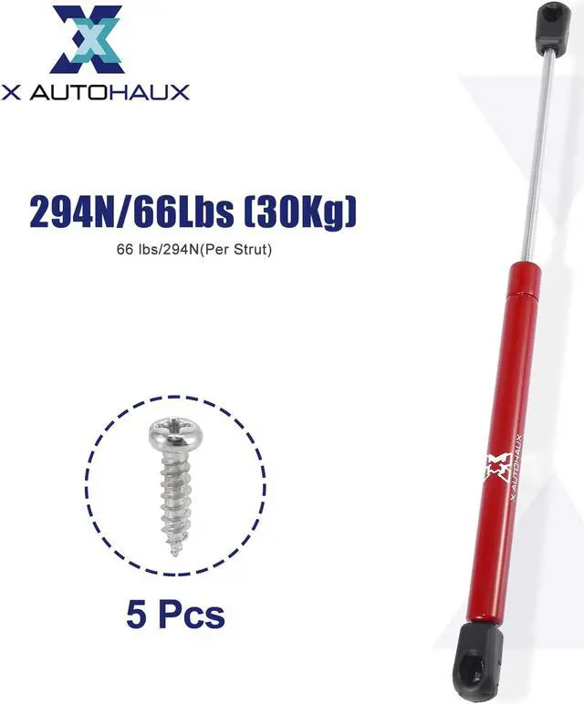 Alt view image 3 of 7 - 13 Inch 294N/66Lbs Gas Struts Shocks Lift Supports Lid Stay Red Car RV Cabinet Camper Window Lift Support