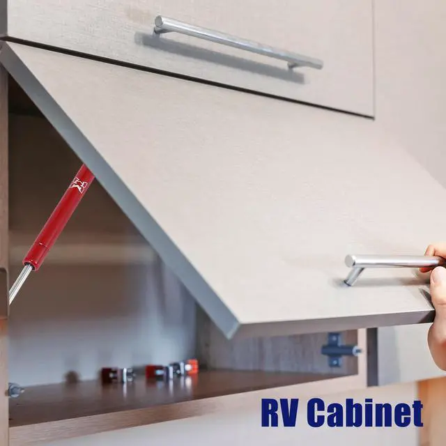 Alt view image 5 of 7 - 13 Inch 294N/66Lbs Gas Struts Shocks Lift Supports Lid Stay Red Car RV Cabinet Camper Window Lift Support