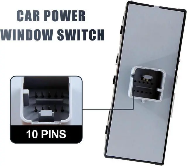 Alt view image 4 of 5 - Front LH Left Driver Master Power Window Switch for VW Jetta MK5 Sagitar