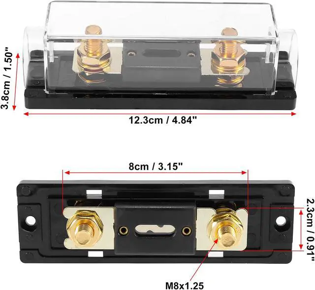 Alt view image 3 of 7 - 2pcs Black 40 Amp ANL Fuse with In-Line Holder Electrical Protection Fusible for Car Audio Video Stereo