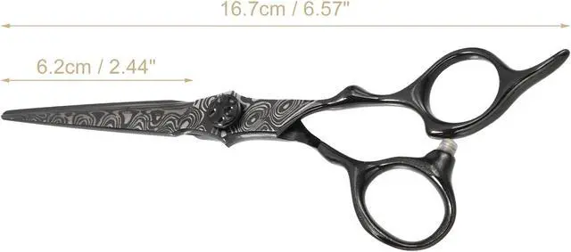 Alt view image 4 of 7 - Hair Scissors, Hair Cutting Scissors, Barber Thinning Scissors, Stainless Steel Razor, Black
