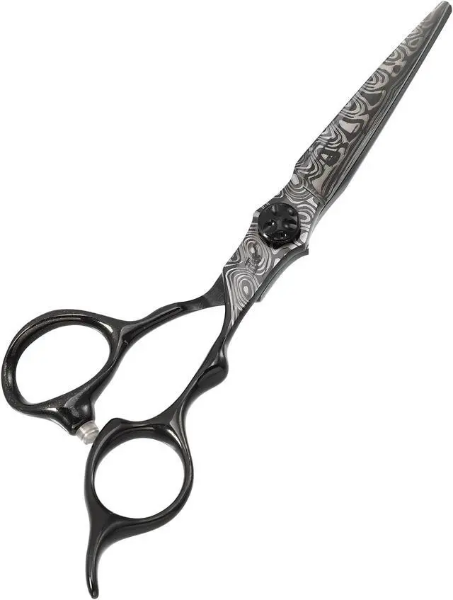 Alt view image 5 of 7 - Hair Scissors, Hair Cutting Scissors, Barber Thinning Scissors, Stainless Steel Razor, Black