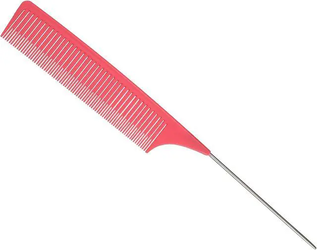 Alt view image 7 of 7 - Wide Tooth Hair Brush, Tail Comb for Home Use, Styling Comb Plastic, Pink