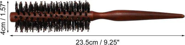 Alt view image 3 of 6 - Hair Brush, Round Brush Hairstyle Wavy Styling Tool Brush, Wood Brown, 1.57"