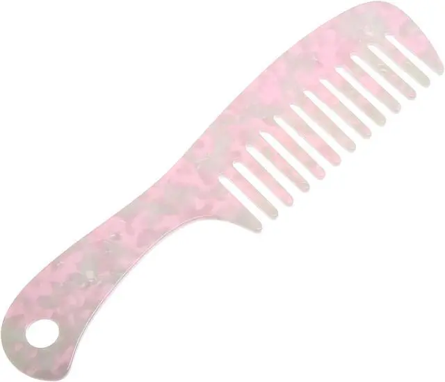 Main image of 1 Pcs Hair Comb Wide Tooth, Anti-Static, for Thick, Curly Hair, Hair Care, Detangling Comb, for Wet and Dry Pink