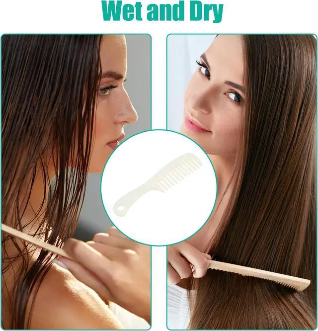 Alt view image 5 of 7 - 1 Pcs Hair Comb Wide Tooth, Anti-Static, for Thick, Curly Hair, Hair Supplies, Detangling Comb, for Wet and Dry Multicolor