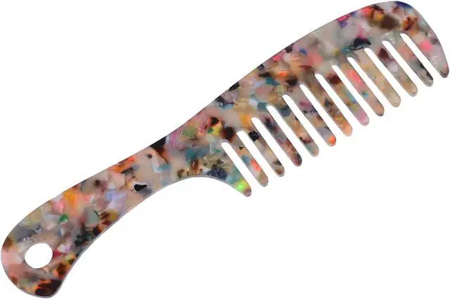 Alt view image 7 of 7 - 1 Pcs Hair Comb Wide Tooth, Anti-Static, for Thick, Curly Hair, Hair Care, Detangling Comb, for Wet and Dry Multicolor