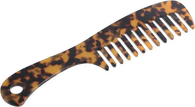 Main image of 1 Pcs Hair Comb Wide Tooth, Anti-Static, for Thick, Curly Hair, Hair Supplies, Detangling Comb, for Wet and Dry Leopard Print Pattern Multicolor