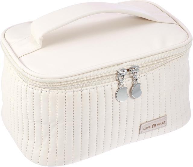 Polyurethane Leather Makeup Bag, Cosmetic Travel Bag Case Large