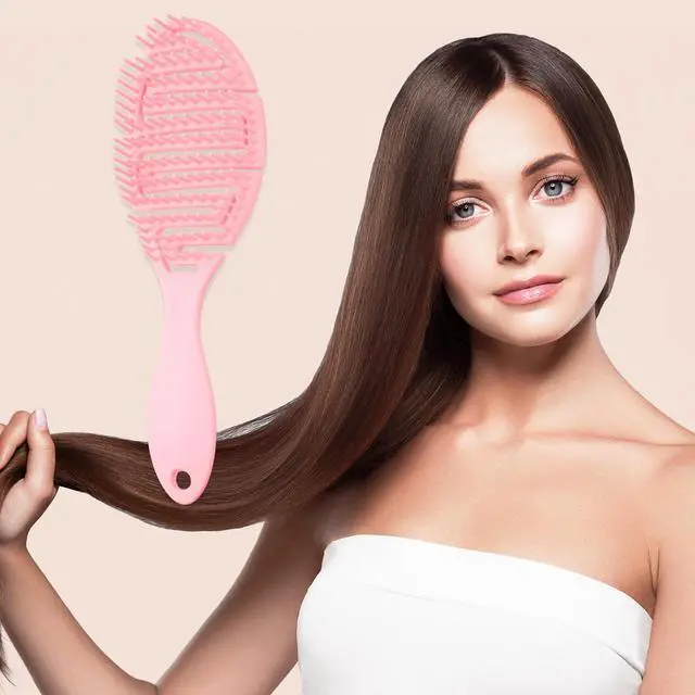 Alt view image 3 of 6 - Grid Hair Brush, Shower Detangler Need to Vent Detangling Brush, Rubber Pink