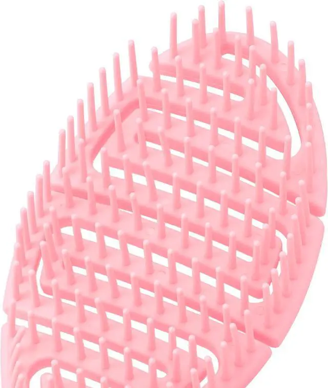 Alt view image 5 of 6 - Grid Hair Brush, Shower Detangler Need to Vent Detangling Brush, Rubber Pink