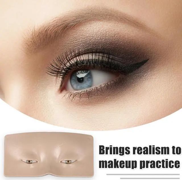 Alt view image 2 of 7 - Makeup Practice Board, Makeup Practice Face, Eyeshadow Lash Eyelash Makeup Mannequin Head, Extensions Practice, Silicone, White