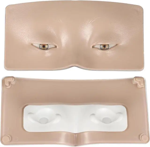 Alt view image 5 of 7 - Makeup Practice Board, Makeup Practice Face, Eyeshadow Lash Eyelash Makeup Mannequin Head, Extensions Practice, Silicone, White