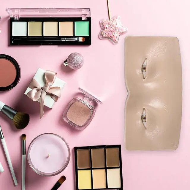 Alt view image 6 of 7 - Makeup Practice Board, Makeup Practice Face, Eyeshadow Lash Eyelash Makeup Mannequin Head, Extensions Practice, Silicone, White