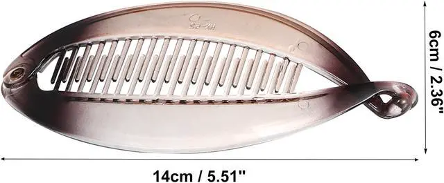 Alt view image 2 of 7 - 4 Pcs Interlocking Ponytail Banana Clip, Hair Accessories, Pink Black Brown