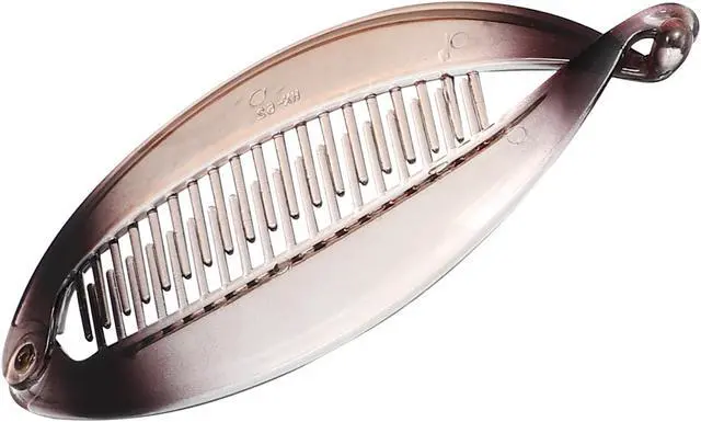 Alt view image 7 of 7 - 4 Pcs Interlocking Ponytail Banana Clip, Hair Accessories, Pink Black Brown