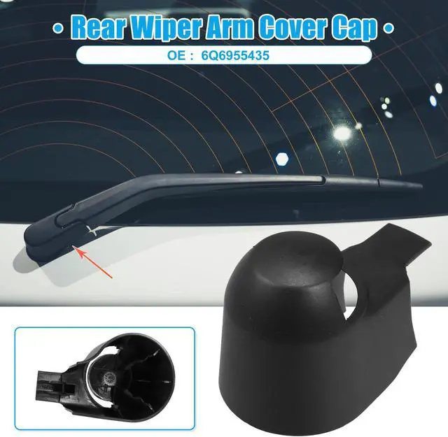 Alt view image 2 of 6 - Rear Windshield Wiper Arm Nut Cover Cap Fit for Volkswagen GTI - Pack of 1 Black