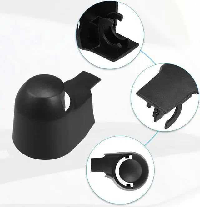 Alt view image 4 of 6 - Rear Windshield Wiper Arm Nut Cover Cap Fit for Volkswagen GTI - Pack of 1 Black