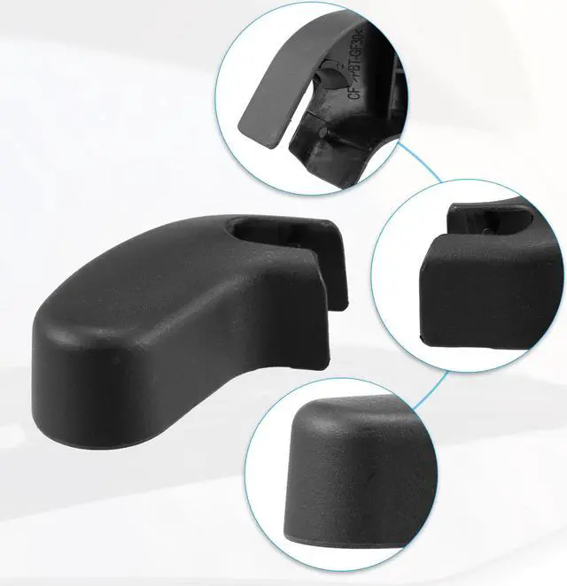 Alt view image 4 of 6 - Rear Windshield Wiper Arm Nut Cover Cap Fit for Jaguar F-Pace - Pack of 1 Black