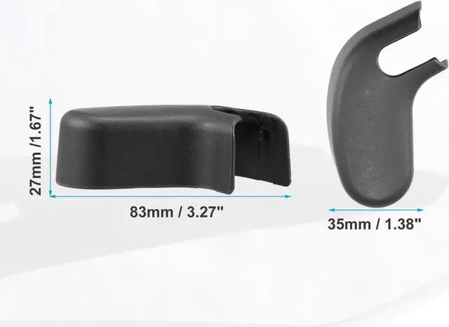 Alt view image 6 of 6 - Rear Windshield Wiper Arm Nut Cover Cap Fit for Jaguar F-Pace - Pack of 1 Black