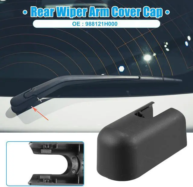 Alt view image 2 of 6 - Rear Windshield Wiper Arm Nut Cover Cap Fit for Kia Sportage - Pack of 1 Black