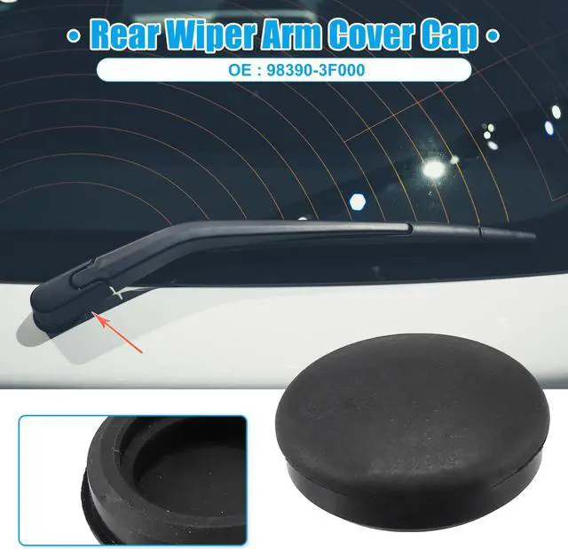 Alt view image 2 of 6 - Rear Windshield Wiper Arm Nut Cover Cap Fit for Kia Rio for Hyundai Accent - Pack of 1 Black