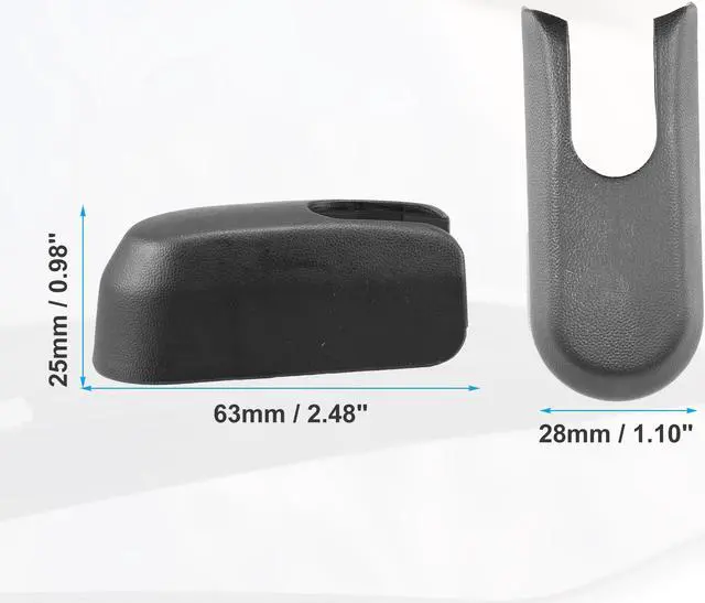 Alt view image 6 of 6 - Rear Windshield Wiper Arm Nut Cover Cap Fit for Mazda CX-9 - Pack of 1 Black