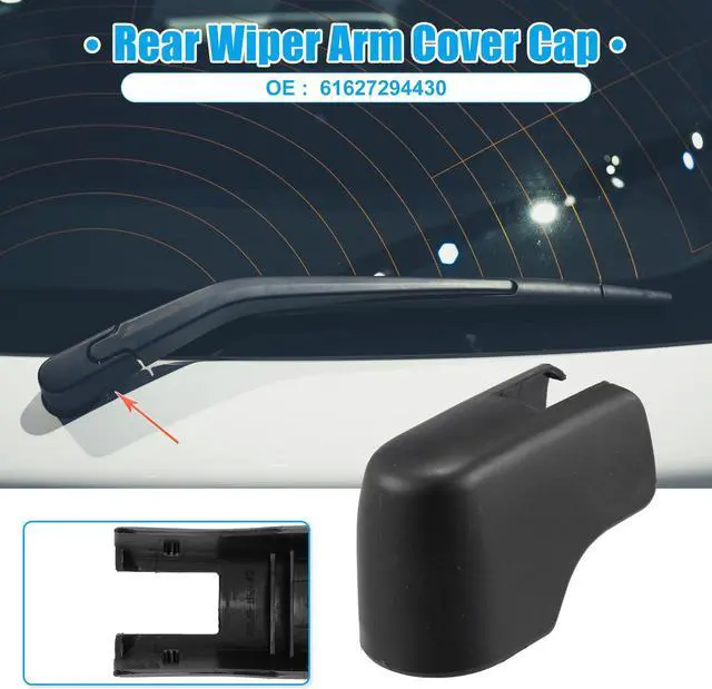 Alt view image 2 of 6 - Rear Windshield Wiper Arm Nut Cover Cap Fit for BMW X5 Series F15 F85 - Pack of 1 Black