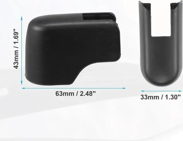 Alt view image 6 of 6 - Rear Windshield Wiper Arm Nut Cover Cap Fit for BMW X5 Series F15 F85 - Pack of 1 Black