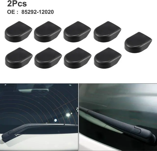 Main image of Rear Windshield Wiper Arm Nut Cover Cap Fit for Toyota Rav4 Tacoma - Pack of 9 Black