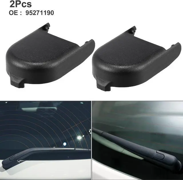 Main image of Rear Windshield Wiper Arm Nut Cover Cap Fit for Buick for Chevrolet - Pack of 2 Black