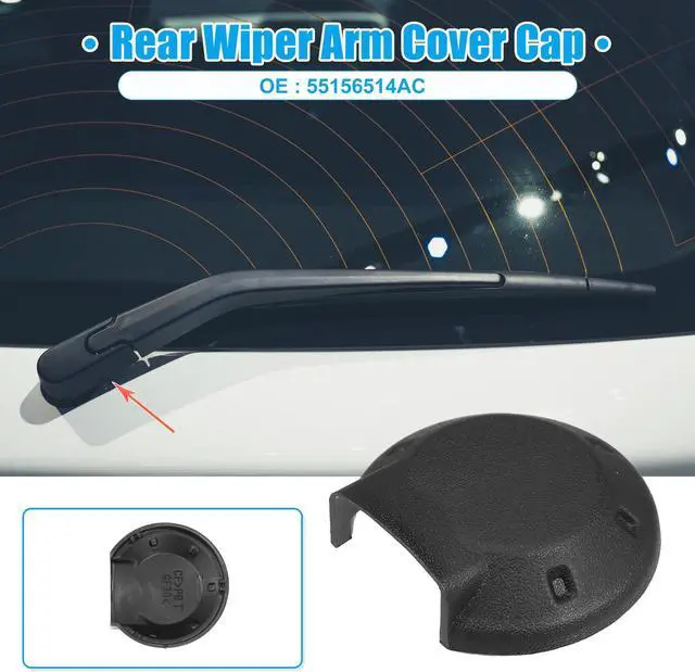Alt view image 2 of 6 - Rear Windshield Wiper Arm Nut Cover Cap Fit for Jeep Grand Cherokee - Pack of 1 Black