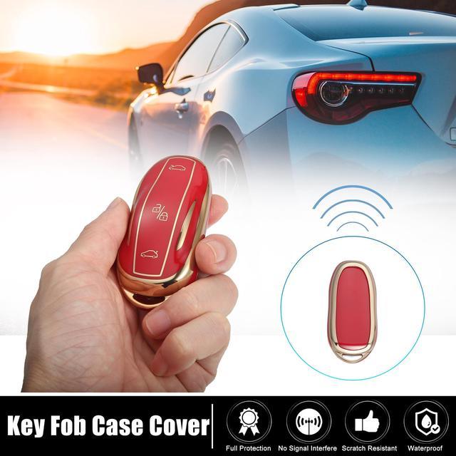 Tesla Model S, 3, X, Y, Soft TPU Key Fob Case Cover, Red