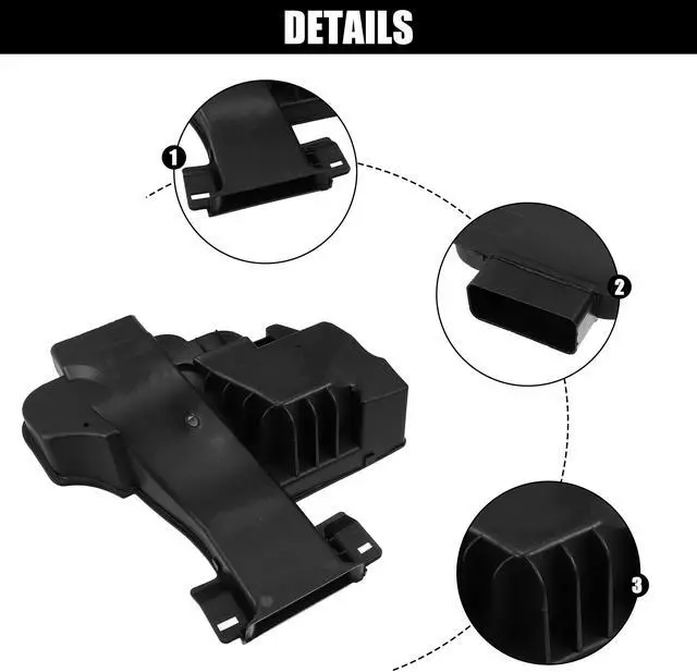 Alt view image 4 of 6 - 4593913AB  Car Fresh Air Duct Air Intake Hose for Jeep Compass for Jeep Patriot 2007-2017 4 Cyl 2.0L/2.4L