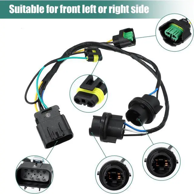 Alt view image 4 of 7 - Headlight Wiring Harness 25962806 for Chevrolet Silverado 1500 2500HD 3500HD 2007-2013 for GMC Sierra Headlamp Wire Harness Socket