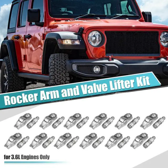 Alt view image 2 of 7 - Rocker Arm and Valve Lifter Kit 12 Pcs 3.6L Engine for ChrysIer 200 300 for Dodge Challenger Charger Durango for Ram 1500 for Jeep Wrangler Cherokee Compass 5184296AH 5184332AA