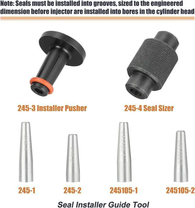 Alt view image 4 of 7 - 6pcs Fuel Injector Seals Tools for GM245 with for Hitachi Fuel Injectors 2010-2017 for Subaru Turbo Engine EN-49245 EN-51105 18683AA000 Seal Installer Guide Tool Adapter Sizer