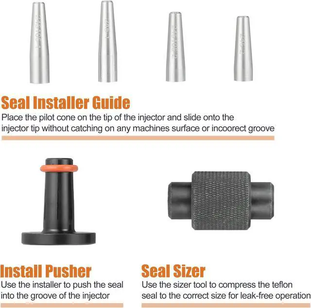 Alt view image 5 of 7 - 6pcs Fuel Injector Seals Tools for GM245 with for Hitachi Fuel Injectors 2010-2017 for Subaru Turbo Engine EN-49245 EN-51105 18683AA000 Seal Installer Guide Tool Adapter Sizer