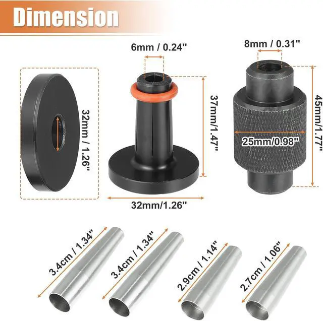 Alt view image 7 of 7 - 6pcs Fuel Injector Seals Tools for GM245 with for Hitachi Fuel Injectors 2010-2017 for Subaru Turbo Engine EN-49245 EN-51105 18683AA000 Seal Installer Guide Tool Adapter Sizer