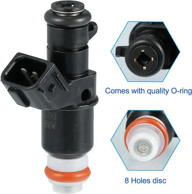 Alt view image 5 of 7 - 6pcs 16450-RCA-A01 Fuel Injector Nozzle Flow Matched Replacement for Honda Accord 2003-2007 3.0L for Acura MDX 2003-2006 3.5L Black